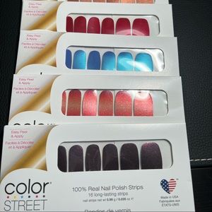 Color Street nail strips Lot of 7 different Unopened sets